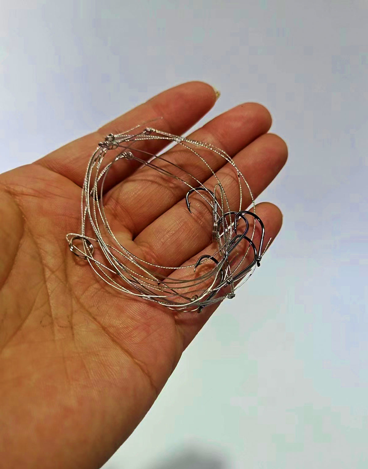Barbed Steel Wire Rigged Hooks, Iseni & Maruseigo, 50 Sets – product photo