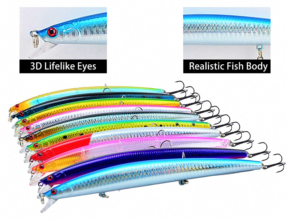 Floating Minnow Lure, 18.5 cm (7.3 in), 22.3 g (0.79 oz) – product photo
