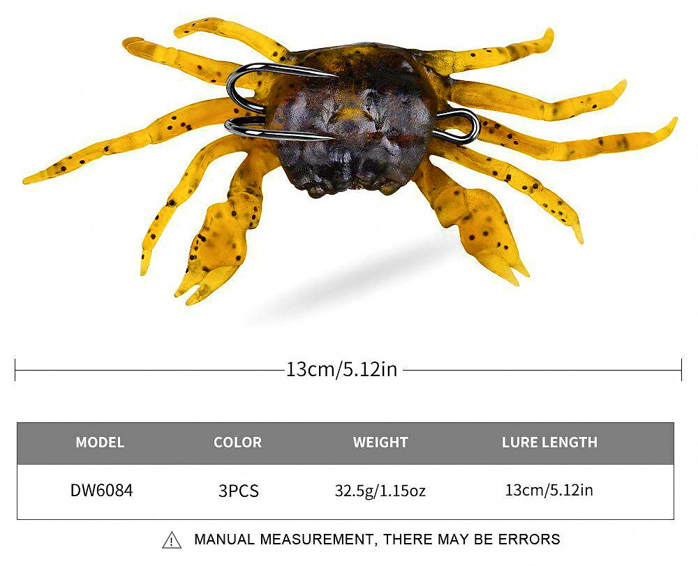 Sinking Crab Soft Bait with Hook, 32.5 g (1.15 oz) – product photo