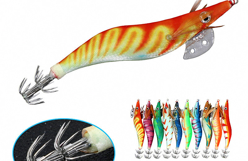 Glow Laser Squid Jig, Shrimp Egi, Size 2.5–3.5 – product photo