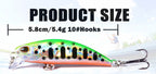 Sinking Minnow Hard Bait, 6 cm (2.4 in), 4.5 g (0.16 oz) – product photo