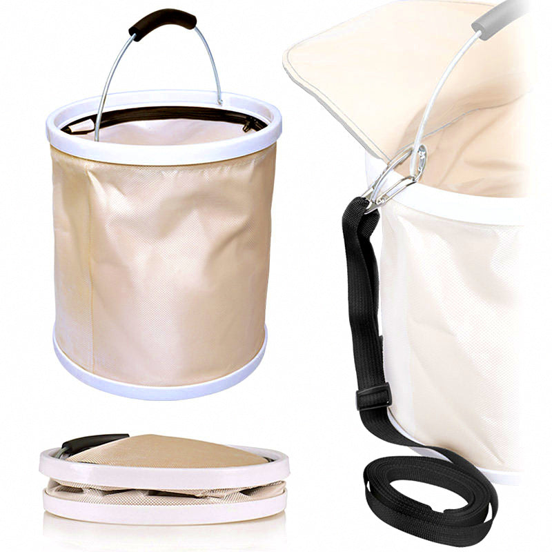 Collapsible Fishing Bucket with Lid, 9–13 L (2.4–3.4 gal) – product photo