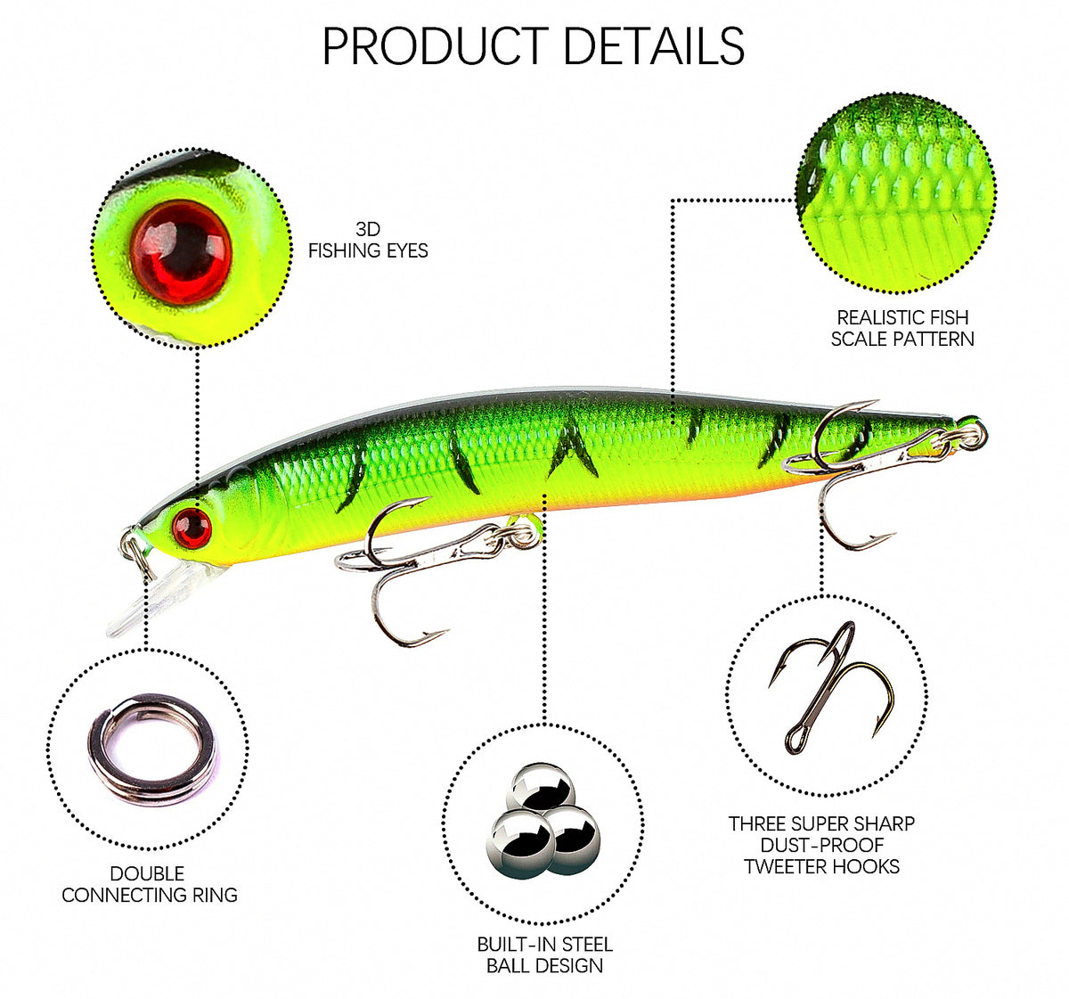 Floating Minnow Lure, 10 cm (3.9 in) 9 g (0.32 oz) – product photo