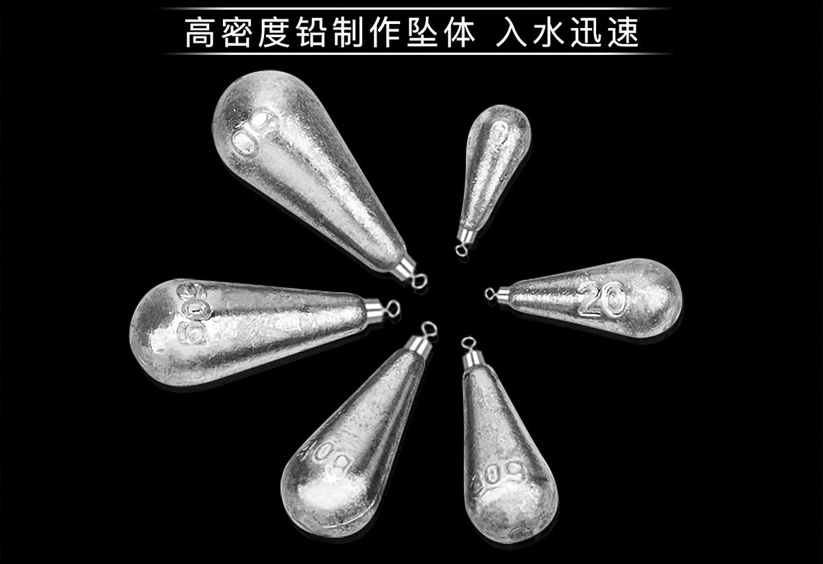 Teardrop Sinker with Eyelet, 0.35–5.3 oz (10–150 g) – product photo
