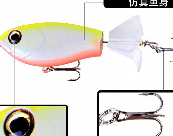 Topwater Propeller Hard Bait, 9.5 cm, 17.6 g (0.62 oz) – product photo