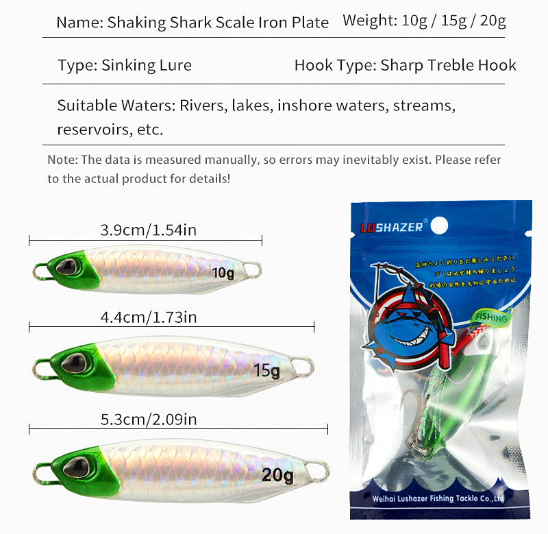 Metal Casting Jig, 7–25 g (0.25–0.88 oz), Scale Pattern – product photo