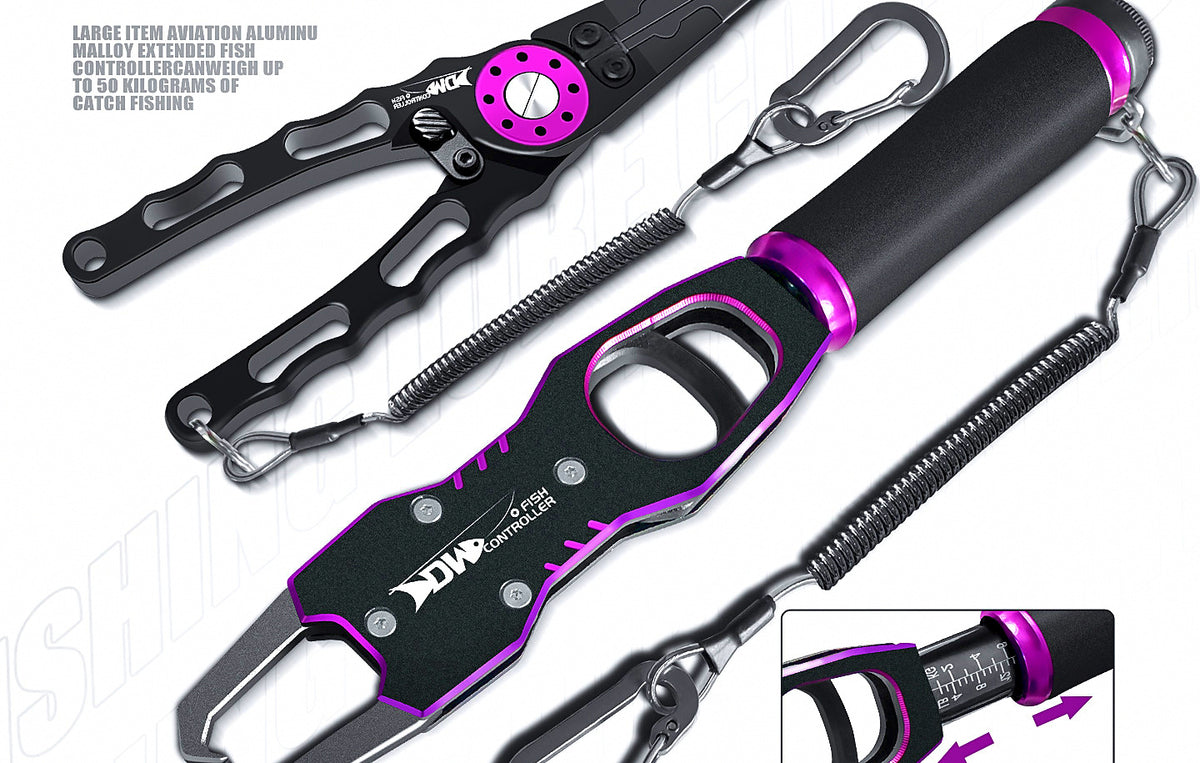 Aluminum Fish Gripper with Scale & Fishing Pliers Set – product photo