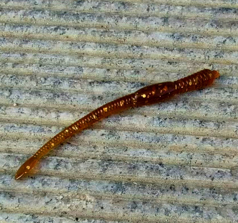 Soft Worm Lure 7.5 cm (3 in), 100-Pack, Brown – product photo