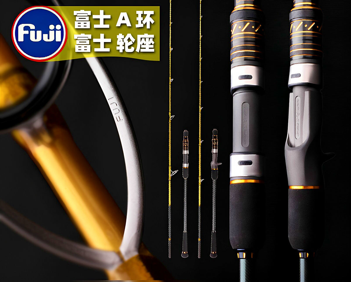 Slow Pitch Jigging Rod, Solid Carbon, 2-Piece, 1.7–1.9 m – product photo