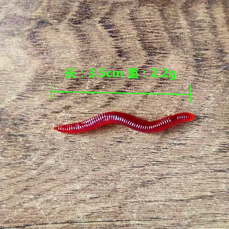 Red Earthworm Soft Bait, 50 or 100 Pack – product photo