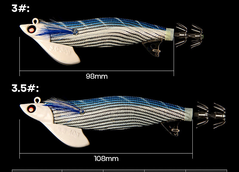 Glow Squid Jig, Wood Shrimp, 30–40 g (1.1–1.4 oz) – product photo