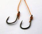 Pre-Tied Double Hook Rigs on PE Line, Long Shank, Sizes 5–13 – product photo