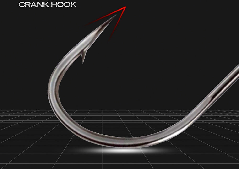 Offset Worm Hooks, Wide Belly, #10–4/0, 50 pcs – product photo