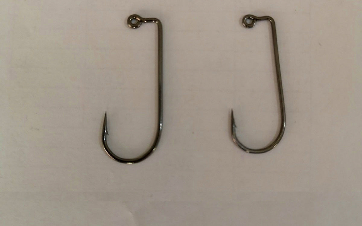 90° Jig Hooks, Long Straight Angle, Barbed, Sizes 8–8/0 – product photo