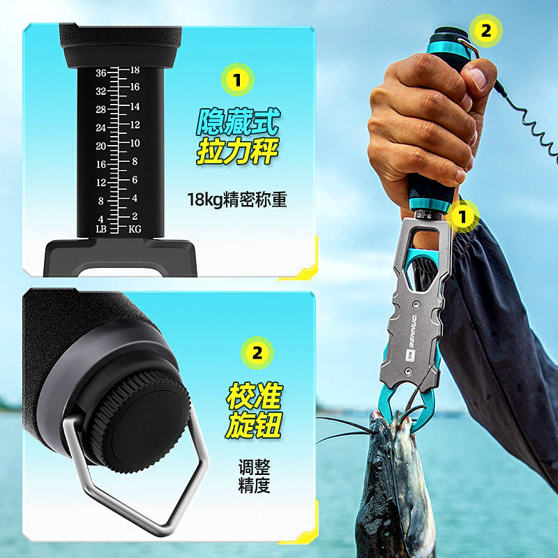 Fish Lip Gripper with Scale & Fishing Pliers – product photo