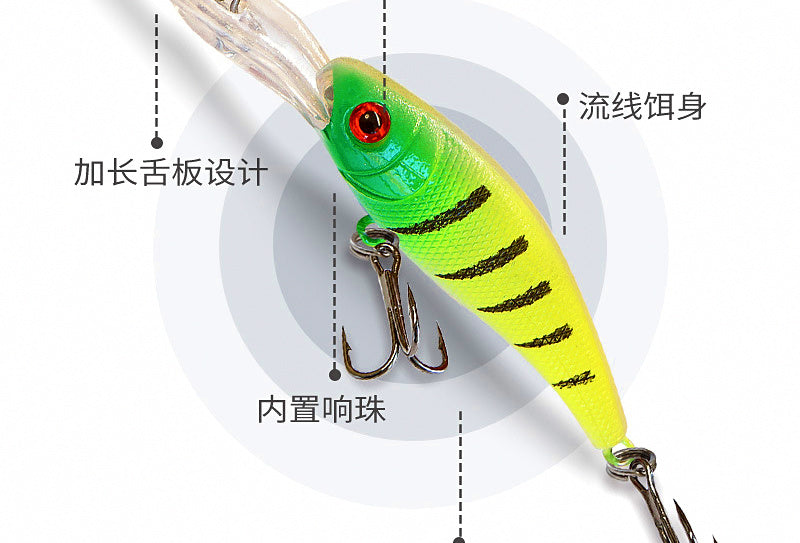 Deep Diving Minnow Hard Bait, 10 cm (3.9 in), 7.8 g (0.28 oz) – product photo