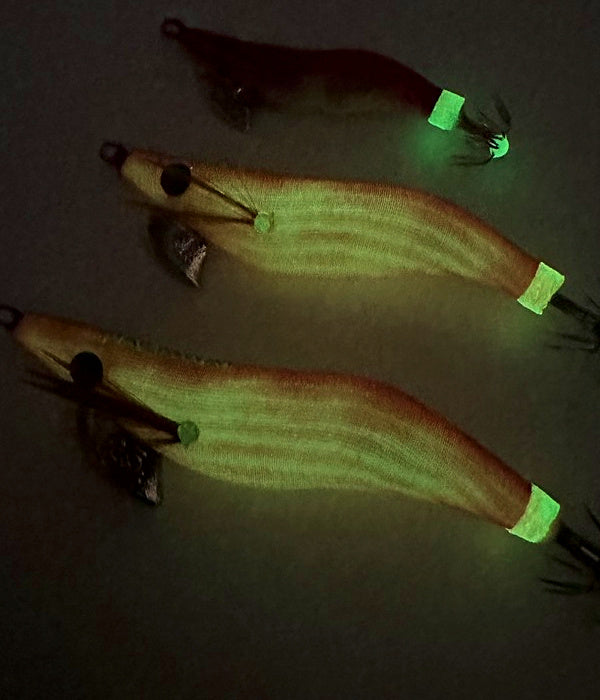 Glow Egi Squid Jig with Rattle, Umbrella Hook, 1.8–2.5 Sizes – product photo