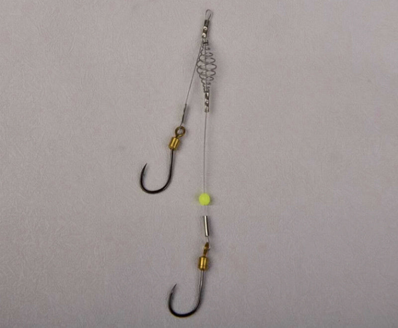 Barbed Double Hook Rig, Sizes 3-16, 2 Rigs per Pack – product photo