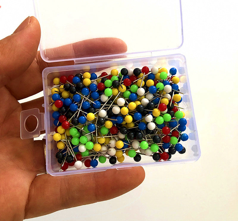 Colored Head Pins for Line Spools & Rig Boxes, 4 mm / 6 mm – product photo