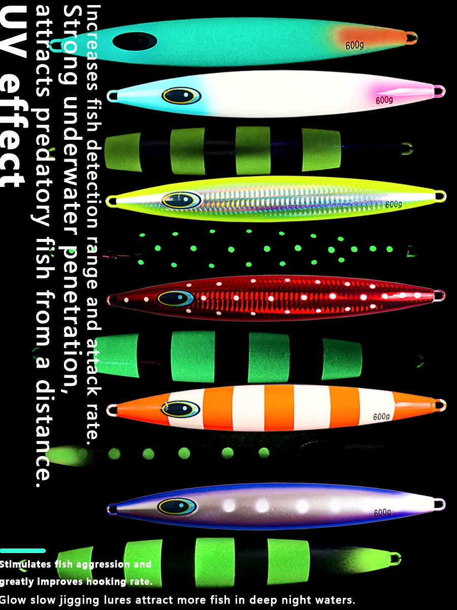 Glow UV Slow Pitch Jig, 150–600 g (5.3–21.2 oz) – product photo