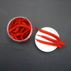 Soft Sandworm Lure Bait, Dark Red, 30 Pieces per Bottle – product photo
