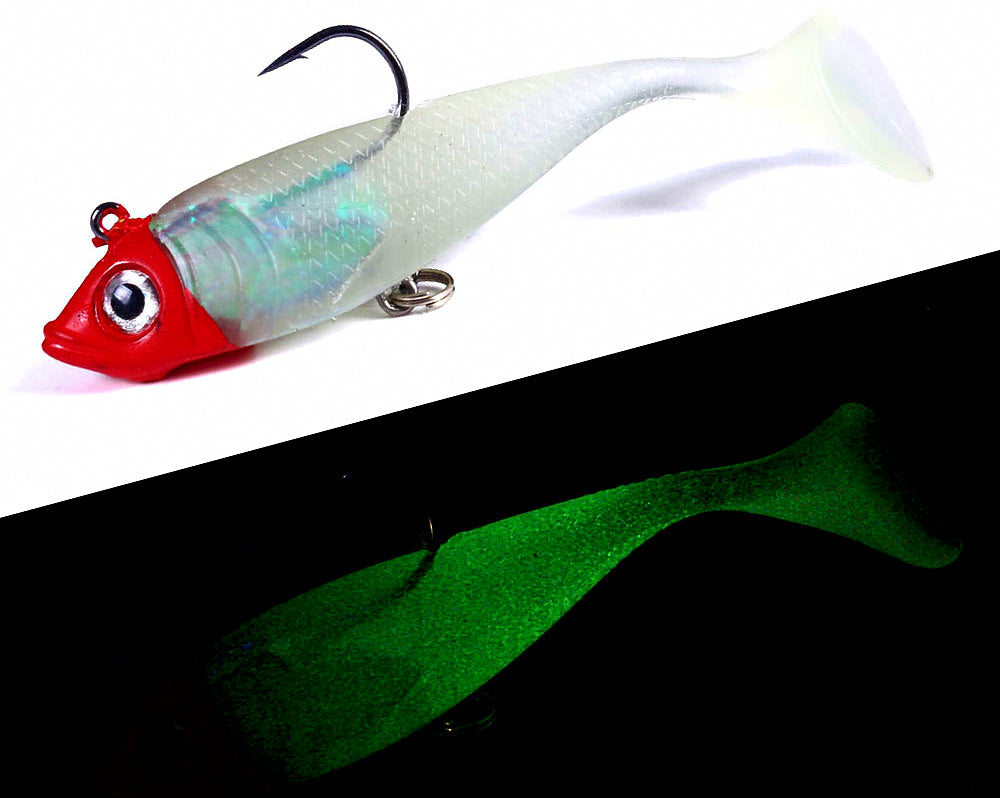 Lead Head Soft Swimbait, T-Tail, Double Hook, 18.5 g (0.65 oz) – product photo