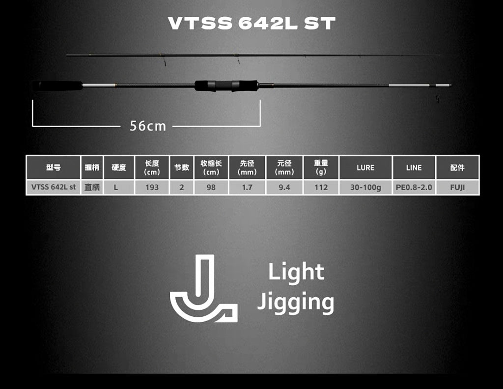 Carbon Saltwater Boat Jigging Rod, Soft Action, Multiple Models – product photo