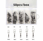 American Snap Swivel Assortment Box, Sizes 2–10, 50 pcs – product photo