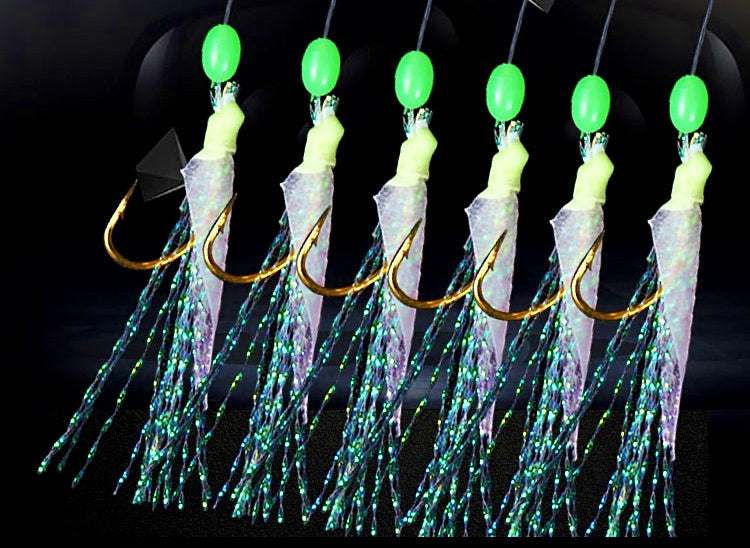 Fish Skin Sabiki Hooks, Barbed, Sizes 4–20 – product photo