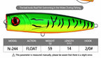 Floating Popper Lure, 14 cm (5.5 in) 59 g (2.1 oz) – product photo