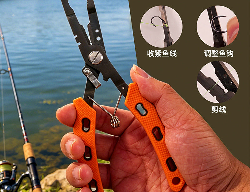 Stainless Steel Fishing Pliers with Line Cutter – product photo