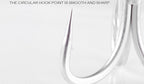 Matte Tin Treble Hooks, Barbed, Sizes 1, 1/0, 2/0 – product photo
