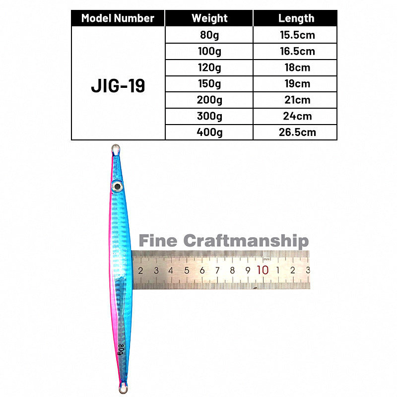Slow Pitch Metal Jig, 80–400 g (2.8–14.1 oz) – product photo