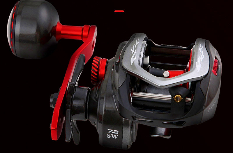 Saltwater Baitcasting Reel, Wide Body Teardrop, 7 Bearings – product photo