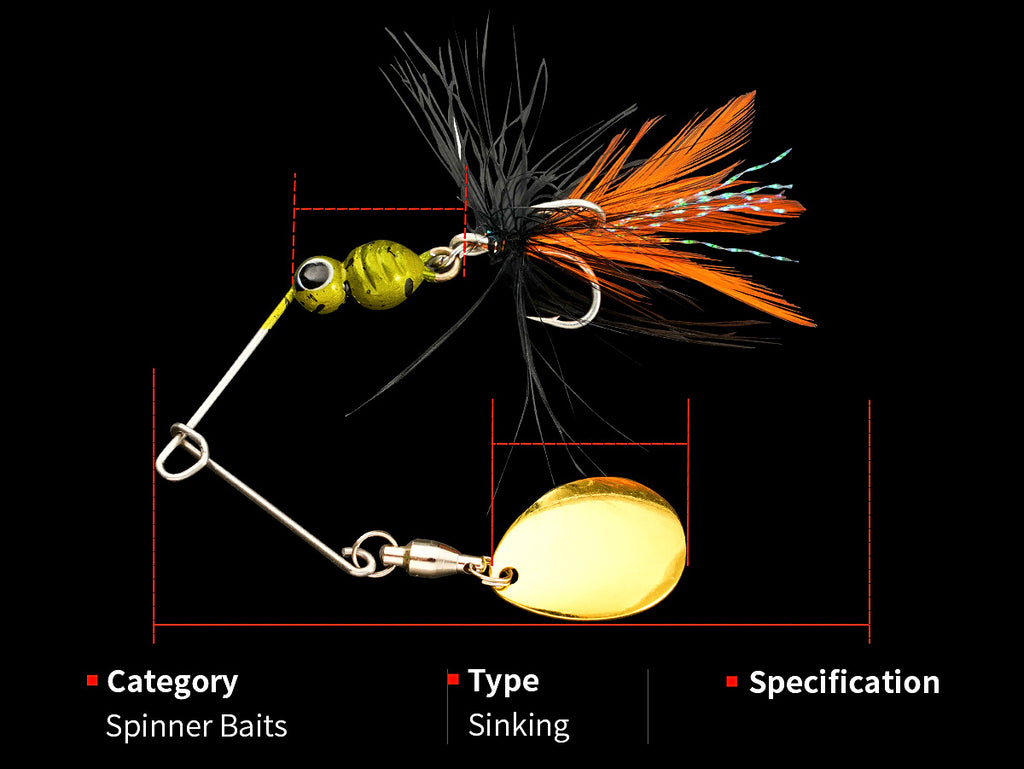 Mini Spinner Spoon Lure, Single Hook, 7 g (0.25 oz) – product photo