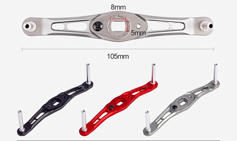 Forged Aluminum Reel Rocker Arm with Grip, Baitcasting Upgrade – product photo