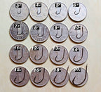 Maruseigo Style Long Shank Offset Barbed Hooks, Bulk Pack – product photo