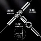 Pre-Tied 3-Hook Rig, Anti-Tangle Carbon Line, Sizes 1–7 – product photo