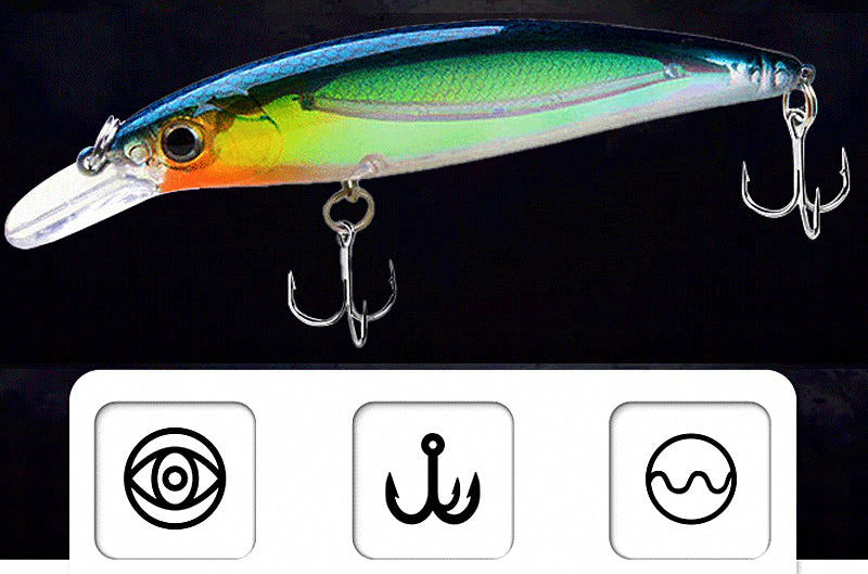 Minnow Hard Bait Lure, Glow & Color Options – product photo