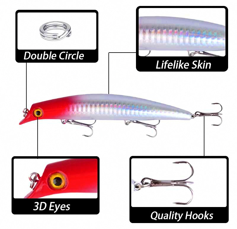 Floating Popper Lure, 12.2 cm (4.8 in), 16 g (0.56 oz) – product photo