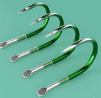 Iseni Style Barbed Hook, Heavy Wire, Green, Sizes 10–17 – product photo