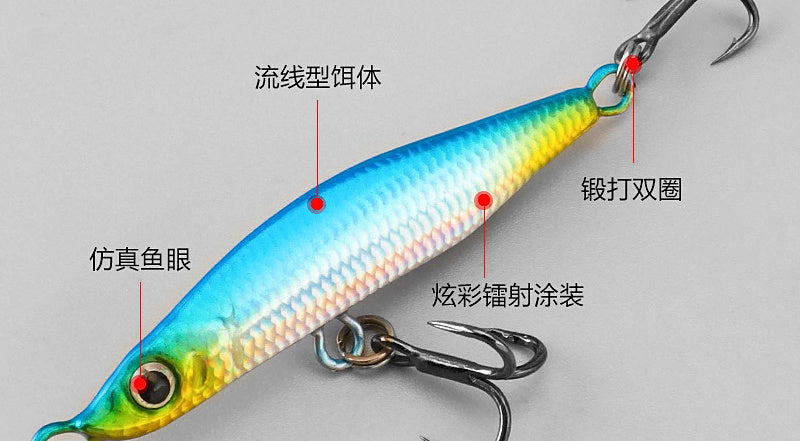 Metal Casting Jig, Fish Scale Finish, 10–28 g (0.35–1 oz) – product photo
