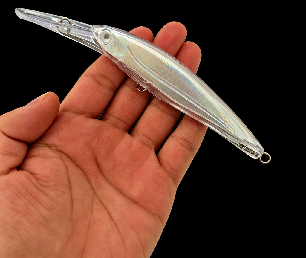 Unpainted Floating Diving Minnow Plug, 16.5 cm, 28 g (1 oz) – product photo