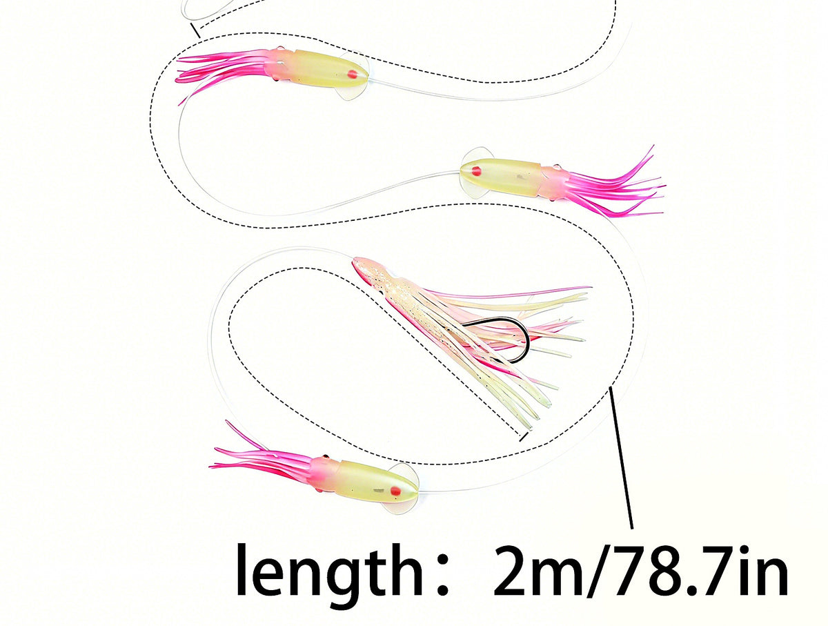 Trolling Squid Skirt Lure Rig with 8/0 Hook, 2 m (6.6 ft) – product photo
