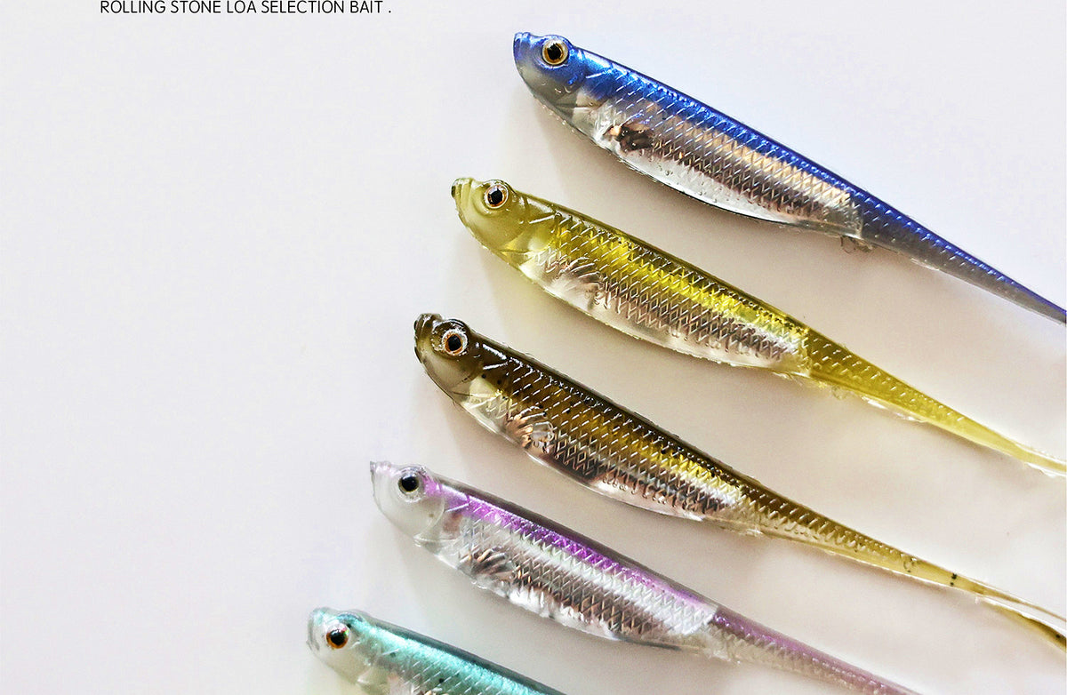 T-Tail Soft Swimbait with Reflective Foil, 7–8 cm (2.8–3.1 in) – product photo
