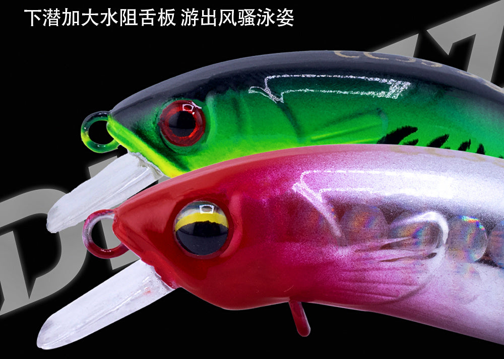 Slow Sinking Minnow Hard Bait, CC50 / CC60, Bare or Rigged – product photo