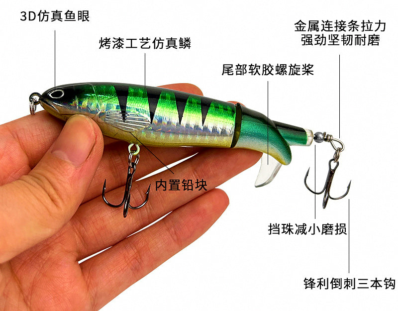 Topwater Propeller Lure, 10 cm (3.9 in), 13–16 g (0.46–0.56 oz) – product photo