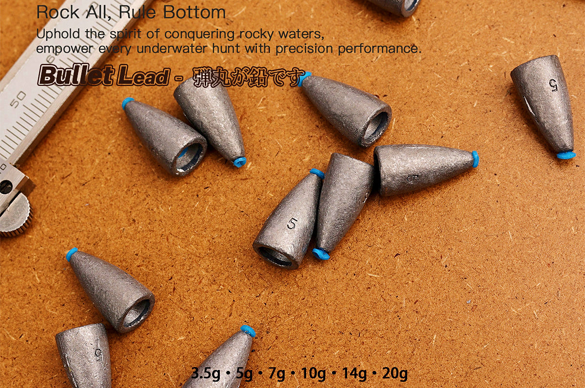Bullet Weight Sinkers, Texas/Carolina Rig, 0.07–0.71 oz (2–20 g) – product photo