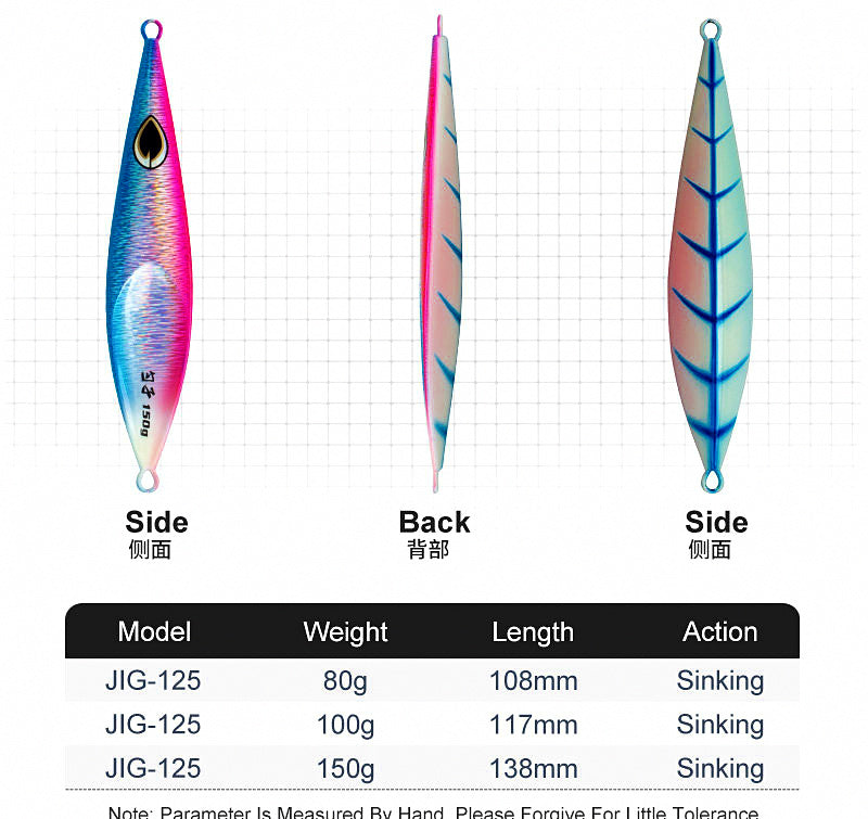 Glow UV Slow Pitch Jig, 80–150 g (2.8–5.3 oz) – product photo