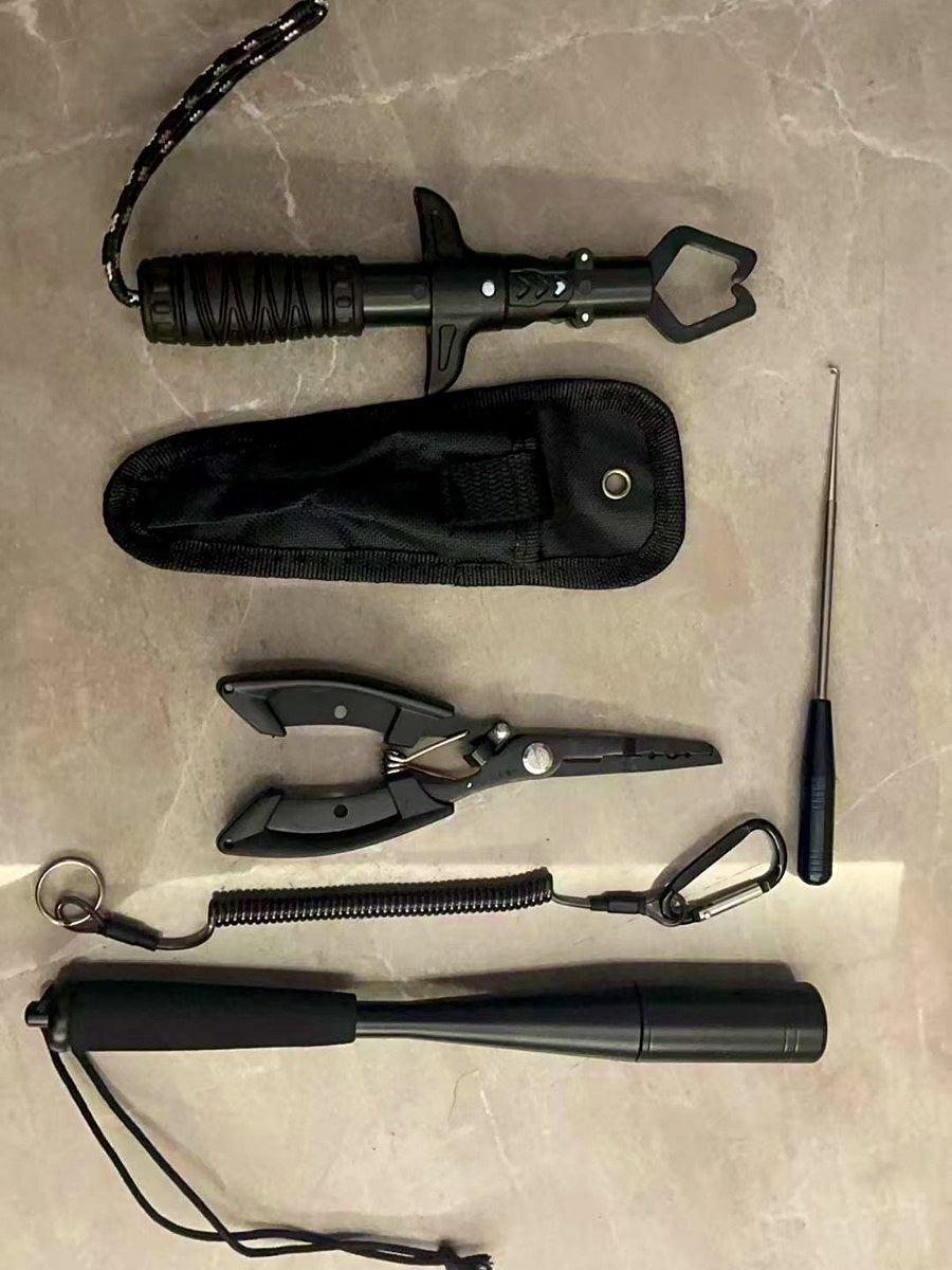 Stainless Steel Fishing Pliers Set, Split Ring & Fish Gripper – product photo